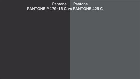 Pantone P 179 15 C Vs Pantone 425 C Side By Side Comparison