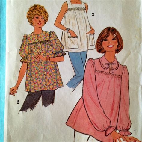 Size 10 1970 S Maternity Smock Top Pattern Blouse Top Pattern