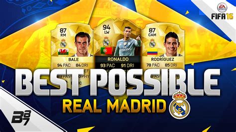 Fifa Best Possible Real Madrid Squad Builder W If Ronaldo And