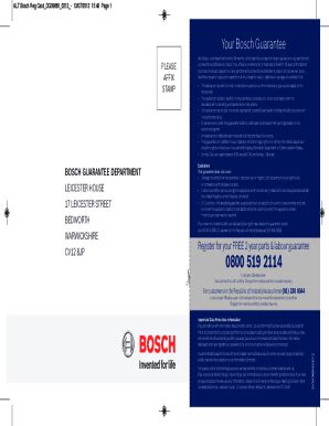 Fillable Online Bosch Series In Front Control Built In Stainless