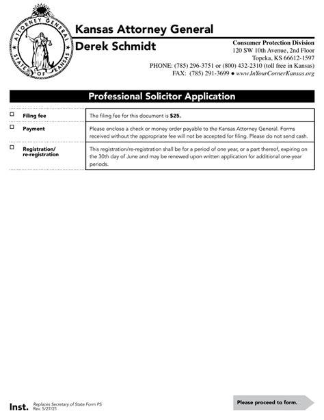 Kansas Professional Solicitor Application Fill Out Sign Online And