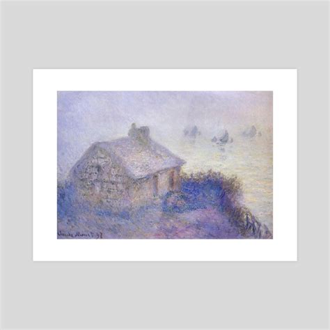 Customs House At Varengeville In The Fog Art By Claude Monet An