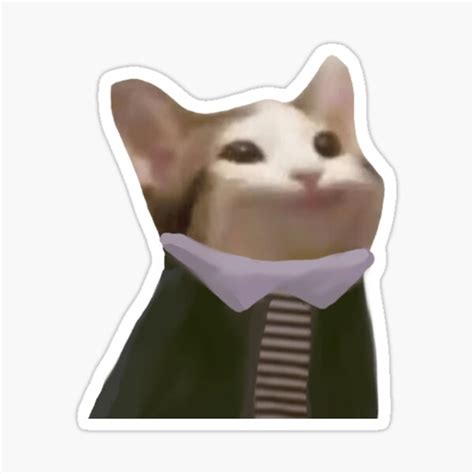 "pop cat meme" Sticker by Reo12 | Redbubble