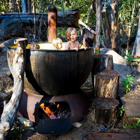 This Gravity Fed Fire Powered Cauldron Makes An Awesome Hot Tub Outdoor Bathtub Hot Tub