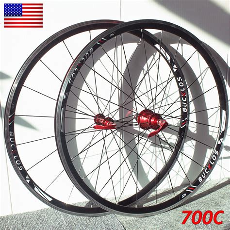 Bucklos Road Bike Wheels C Aluminum Alloy Clincher Rim Wheelset