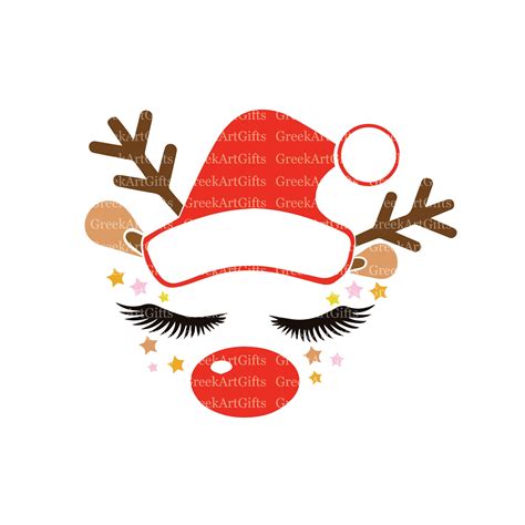 Rudolph Reindeer Frame Svg Christmas Svg Rudolph Svg Digital Cricut