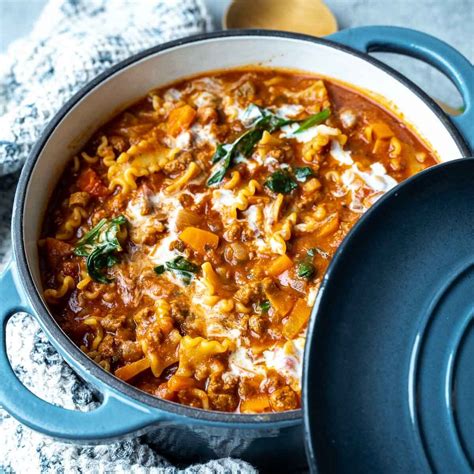 Vegan Lasagna Soup Six Hungry Feet