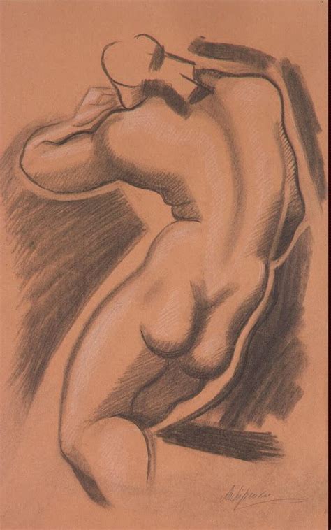 Nude Female Figure Shown From The Back Alexander Archipenko