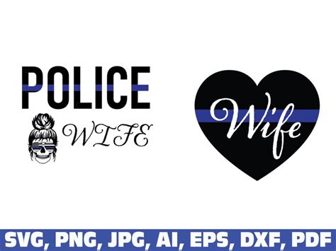 Police Wife Svg Thin Blue Line Svg Police Svg Back The Blue Etsy