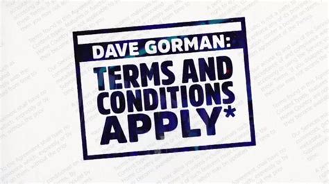 Dave Gorman Terms And Conditions Apply Logopedia Fandom