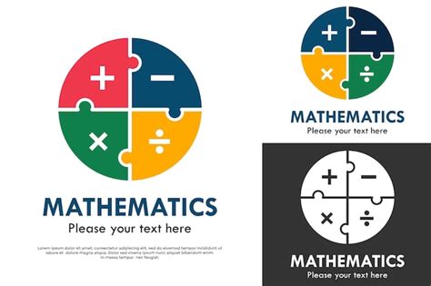 Premium Vector Mathematics Design Logo Template Illustration