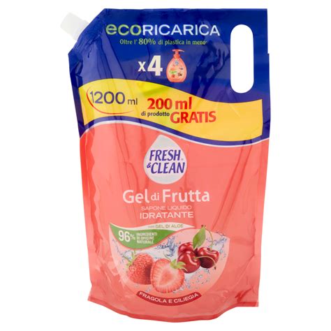 Fresh Clean Gel Di Frutta Sapone Liquido Idratante Fragola E Ciliegia