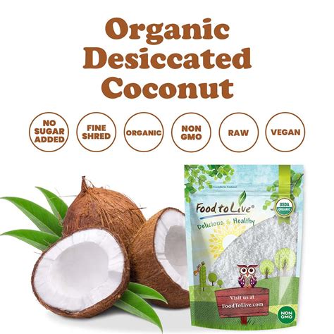 Organic Fine Shredded Coconut Buy In Bulk From Food To Live