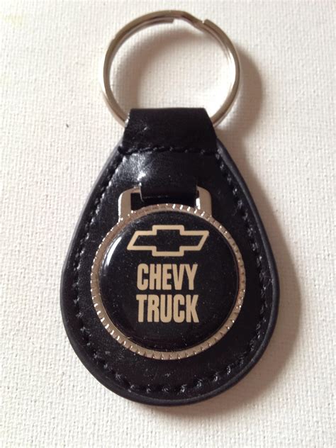 Chevrolet Truck Keychain Genuine Leather Chevy Truck Key Chain