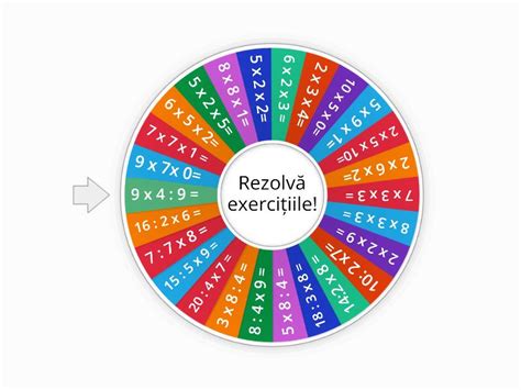 Inmultirea Numerelor 0 100 Clasa III Roata Aleatoare