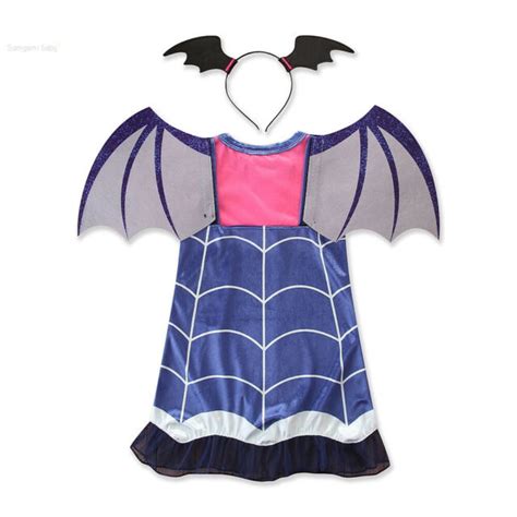 Kids Girls Vampirina Costume Halloween Party Cosplay Costume Outfits