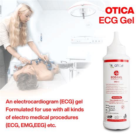 OTICA Ultrasound Gel For USG ECG EEG Sonography And Physio 250ml Clear