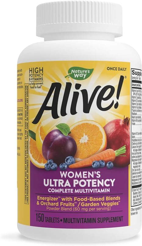 Natures Way Alive Womens Ultra Potency Complete Multivitamin High Potency B