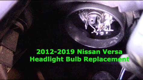 How To Replace A Headlight Bulb Nissan Versa Youtube