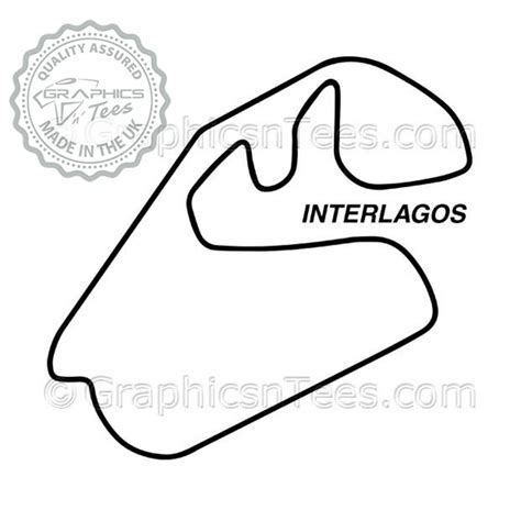 Racing Tracks : Brazil Interlagos Race Track Sticker Vinyl Graphic ...