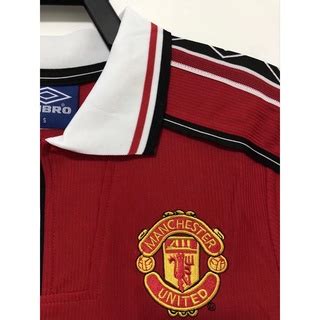 1998 99 Manchester United Home Camiseta De Fútbol Retro De Manga Larga