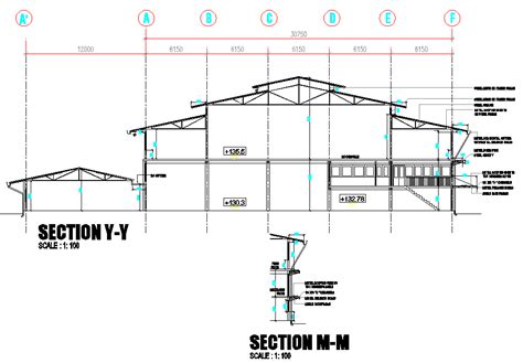 Section Factory Plan Detail Dwg File Cadbull