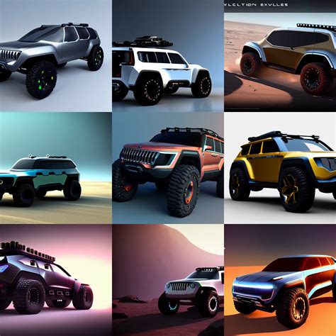 Future Exploration Vehicle Jeep Concept Suv Made Of Stable Diffusion