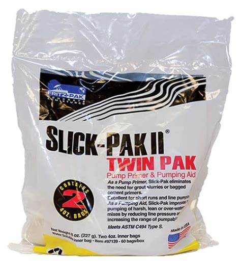 Fritz Pak Slick Pak Ii Twin Pack Bags Concrete Pump Line Primer