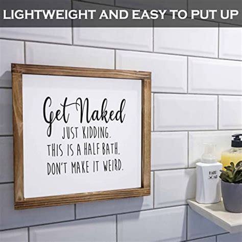 Get Naked Sign For Bathroom Decor Wall X Inch Rustic Bathroom Get