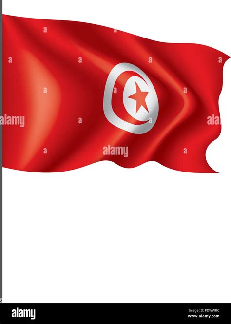 Tunisia Flag Vector Illustration On A White Background Stock Vector