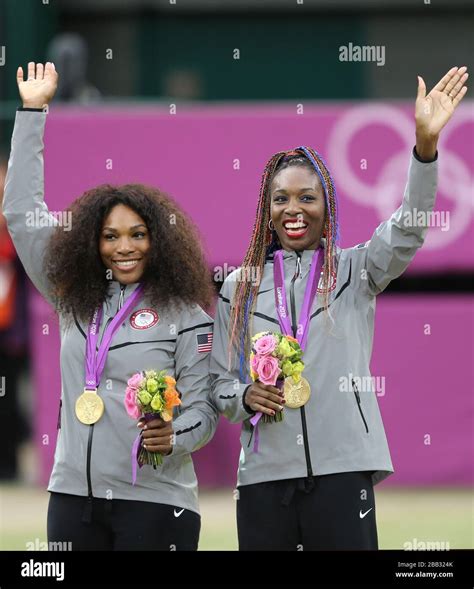 USA's Serena and Venus Williams get their gold medals after winning ...