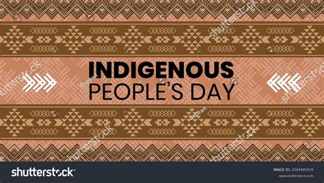 Indigenous Peoples Day International Day Worlds Stock Vector Royalty