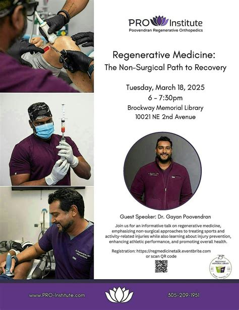 Regenerative Medicine: The Non-Surgical Path to Recovery at Brockway