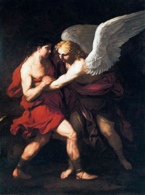 Oil Painting Replica Jacob Wrestling With The Angel By Luca Giordano