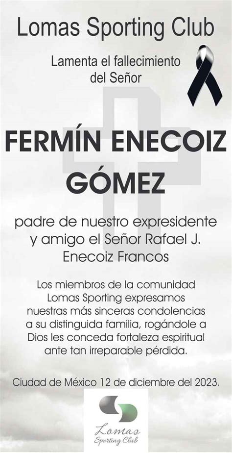 Señor Fermín Enecoiz Gómez Obituario Esquela