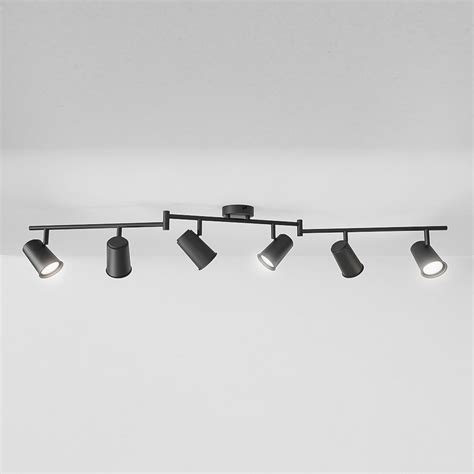 Riga Led Ceiling Light Tiltable Spotlights Gu Black