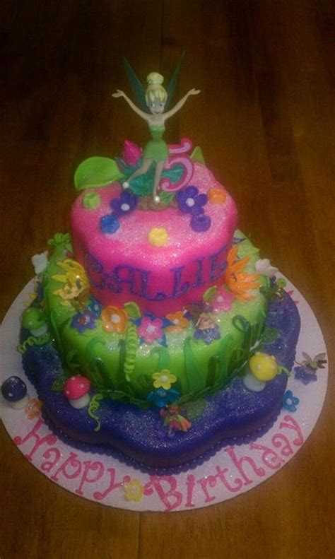 Tinkerbell Birthday Cake - Decorated Cake by Peggy - CakesDecor