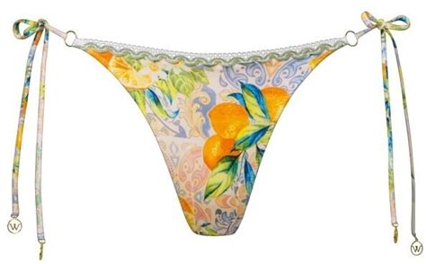 Watercult Women S Dolce Whimsy Low Bikini Bottoms Orange Pastels Ab Preisvergleich Bei
