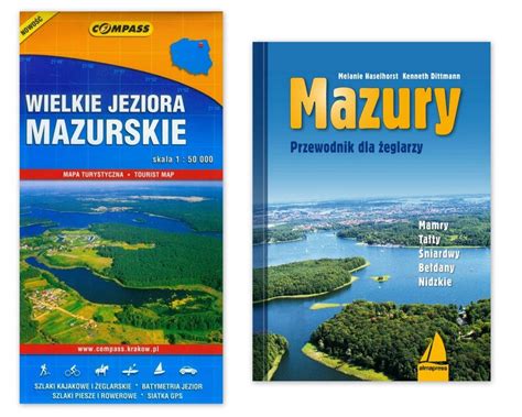 Mazury Mapa Wielkich Jezior Przewodnik żeglarzy 5507365412