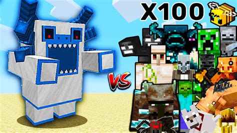 ALPHA YETI VS EVERY MINECRAFT MOB X100 MOB BATTLE 1 19 3 YouTube