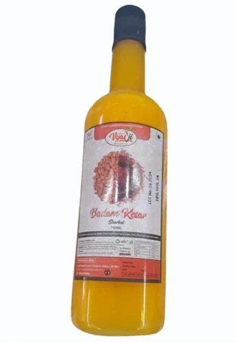 Vyas Ji Badam Kesar Sharbat Packaging Size 750 Gm At Rs 315 Bottle In