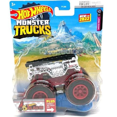 Promo Monster Trucks 5 Alarm White Twisted Tredz Hot Wheels Truck Diskon 27 Di Seller DM STORE
