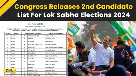 Lok Sabha Elections 2024 Congress Releases 2nd List Of 43 Candidates