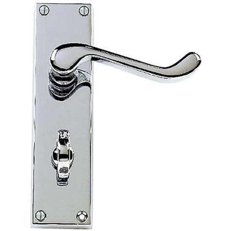 Premier Victorian Scroll Bathroom Door Handles Polished Chrome Selco