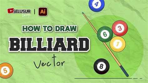 How To Draw Billiard Vector In Adobe Illustrator Tutorial Menggambar Biliar Vektor Gambarselu