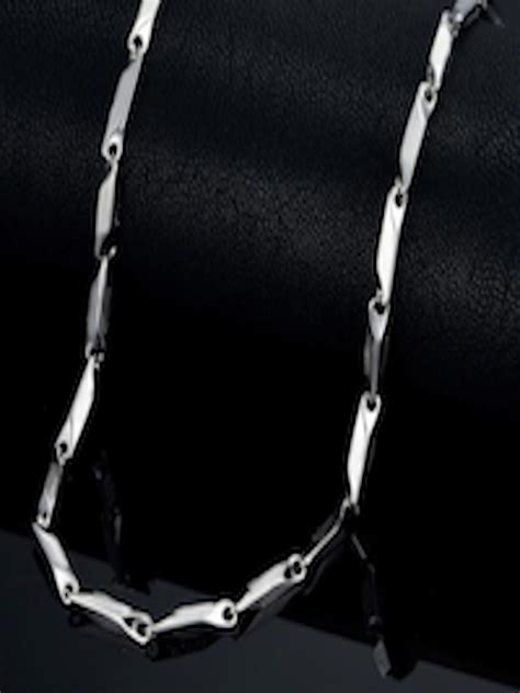 Buy Fashion Frill Men Silver Plated Stainless Steel Statement Chain