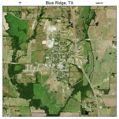 Aerial Photography Map of Blue Ridge, TX Texas