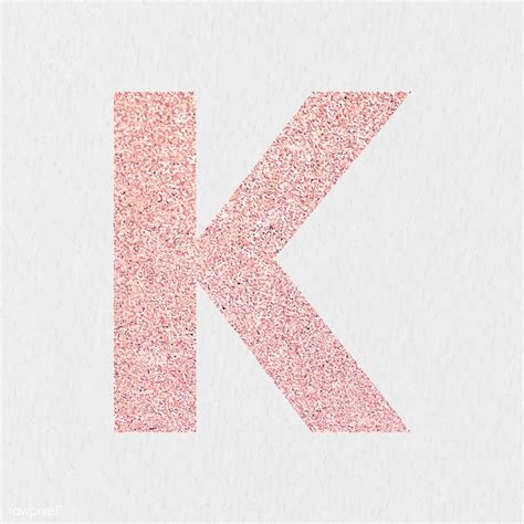 Download free vector of Glitter capital letter K sticker vector by Ning ...