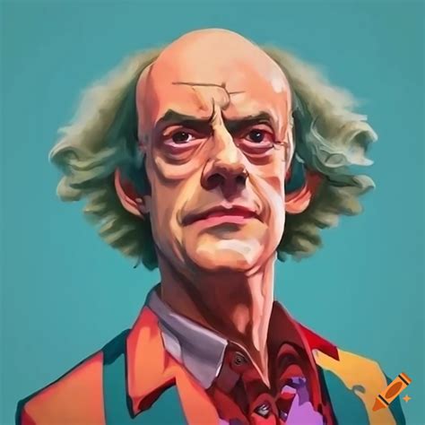 Portrait Of Christopher Lloyd As Doc Brown From Back To The Future On