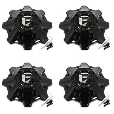 4 Fuel Off Roads Black Center Caps For 8l Cleaver D240 Maverick D260